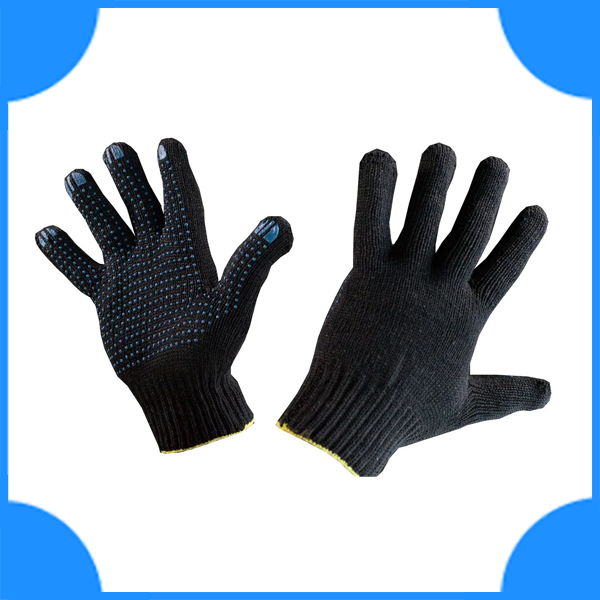 Перчатки Х/Б Протектор 4-х ниточные черные