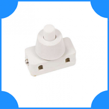 Rexant Выключатель-кнопка 250V 2А (2с) ON-OFF  белый (PBS-17A) для наст.лампы