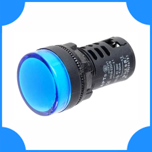 АБК-сила Светодиодный индикатор AD-22DS (LED) 220v синий