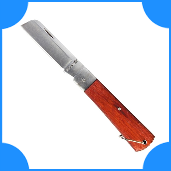 Sparta Нож складной 200мм прямое лезвие деревянная ручка